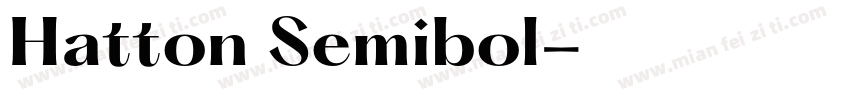 Hatton Semibol字体转换